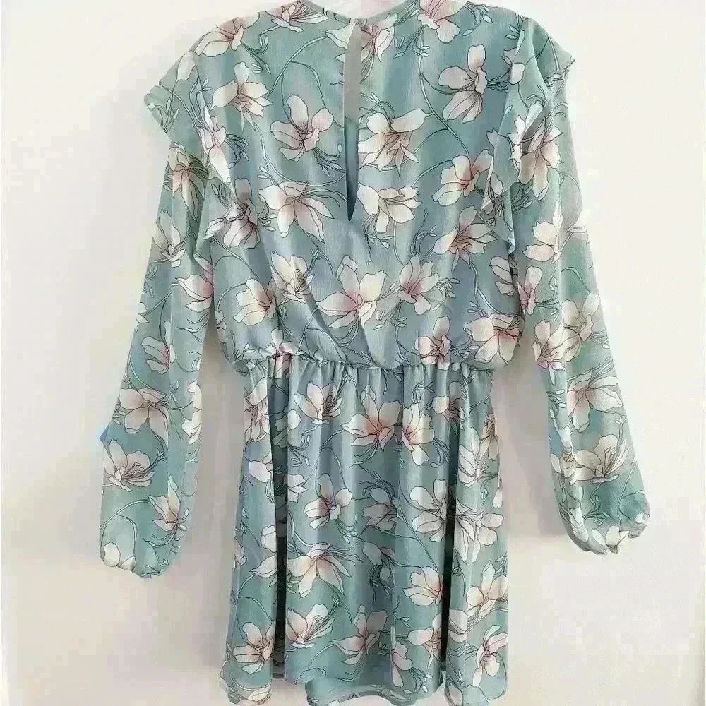 CHARLES Henry Floral long sleeve dress Size Medium - Picture 5 of 8
